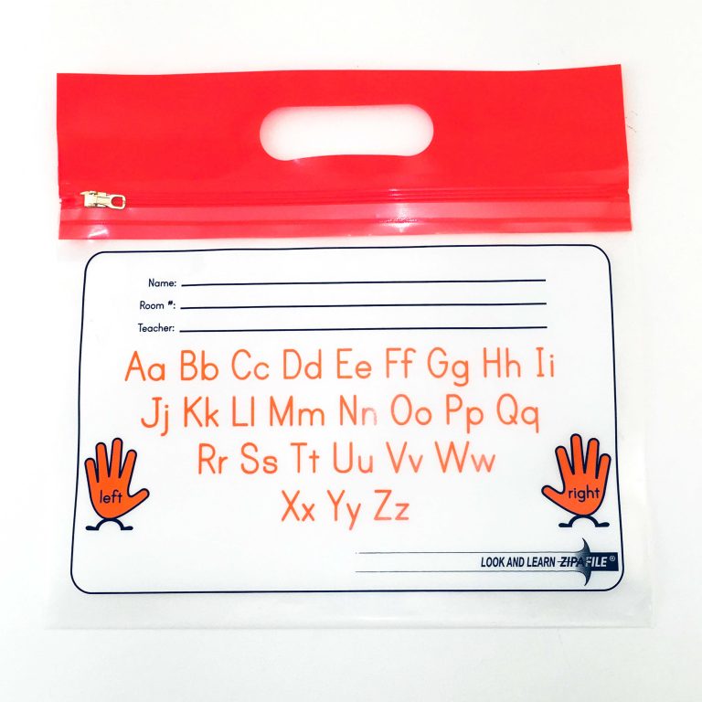 Orange Handle Alphabet ZIPAFILE Look and Learn Bag