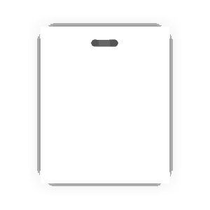 White C Cut Handle Shopping Bag