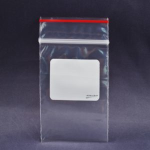 Redline White Block Reclosable Zipper Lock Bag 2mil
