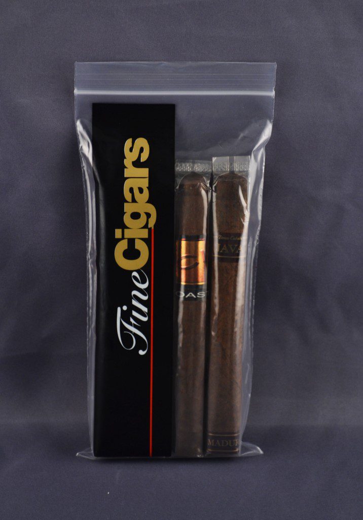 Fine Cigar Reclosable Zip Bags