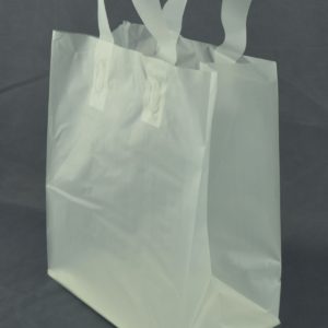 Frosted Loop Handle Shopping Bag 8 x 5 x 10