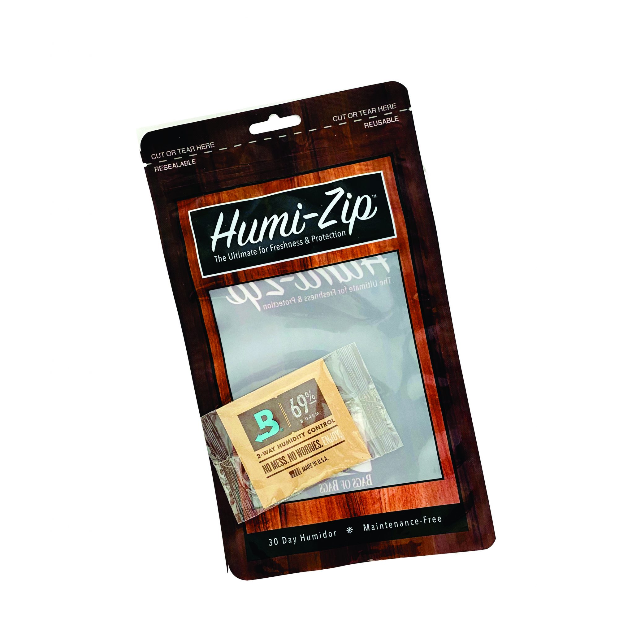 HumiZip Reclosable Humidification Cigar Bag 4 MIL Pack of 100 Bags