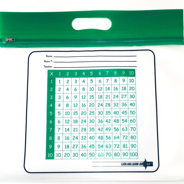 Green Handle Multiplication ZIPAFILE Look and Learn Bag